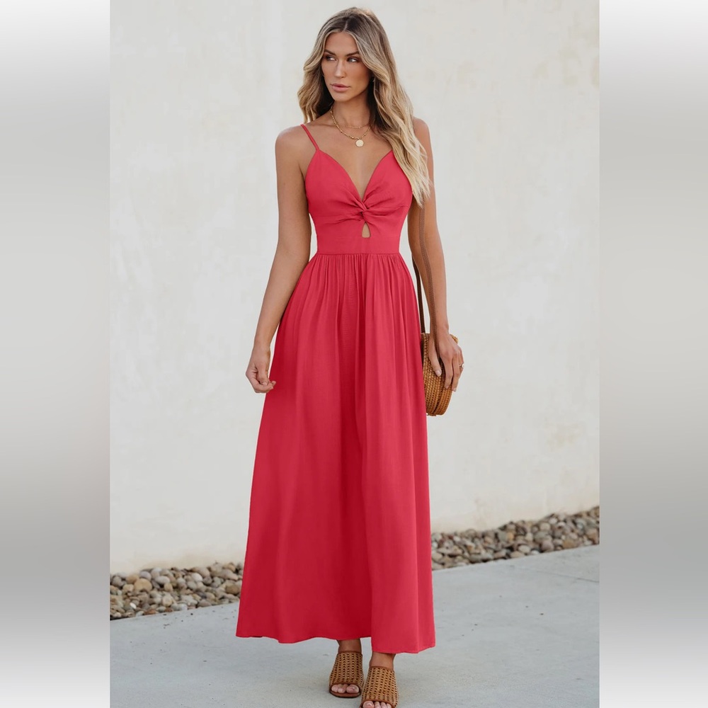 NWT Vibrant Red Maxi Dress